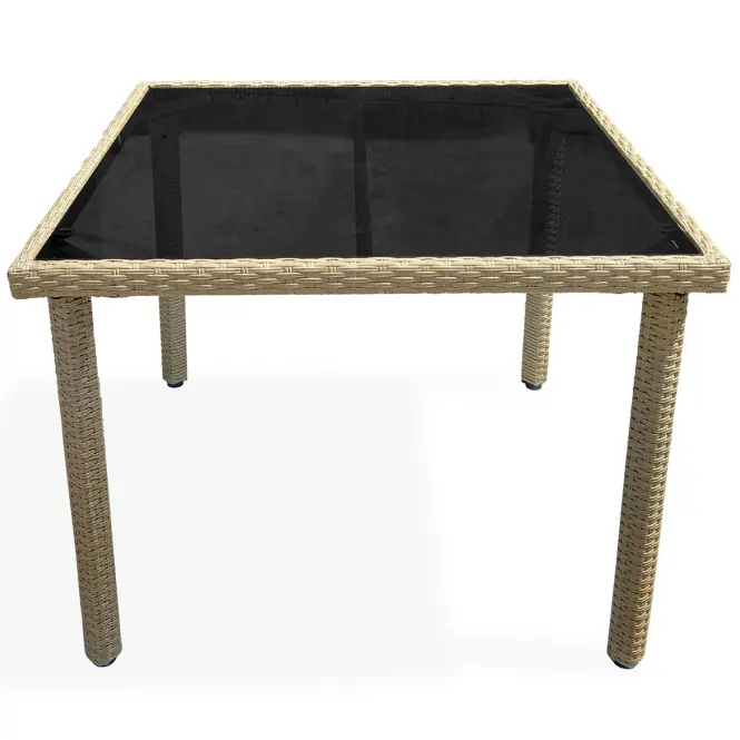 Stół ogrodowy Dandy technoratan prostokątny naturalny 150x90 cm