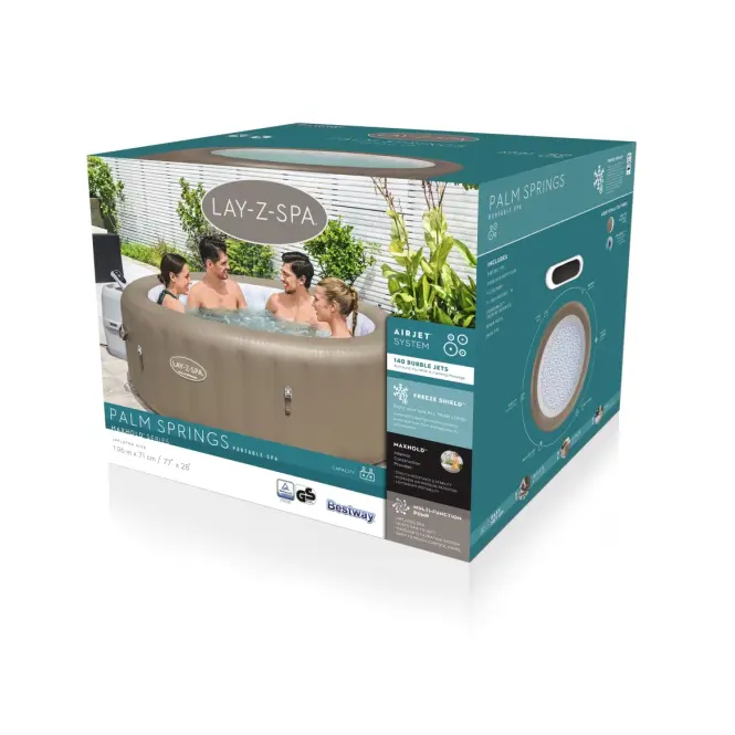 Jacuzzi ogrodowe z hydromasażem SPA 1,96 x 0,71 m Palm Springs Lay-Z-Spa® AirJet™ 60017