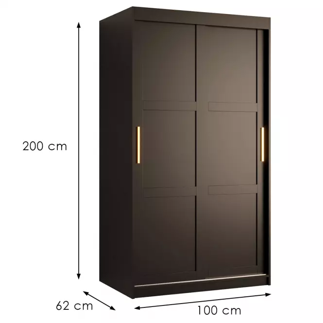 Szafa Amiro 1 100 czarny/czarny