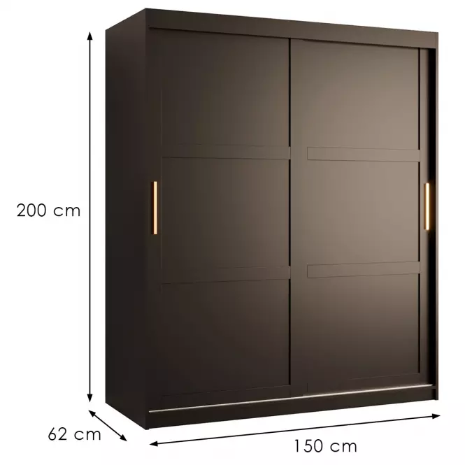 Szafa Amiro 1 150 czarny/czarny