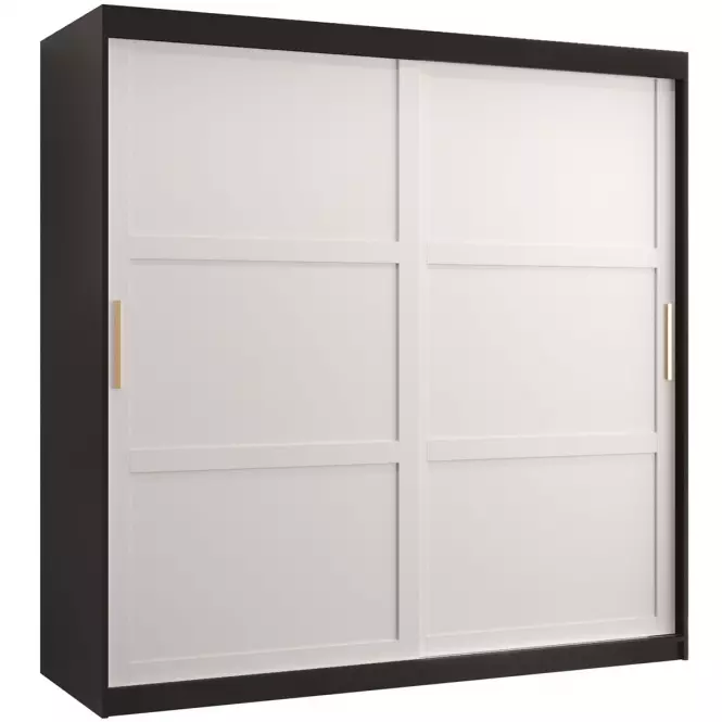 Szafa Amiro 1 180 czarny/biały