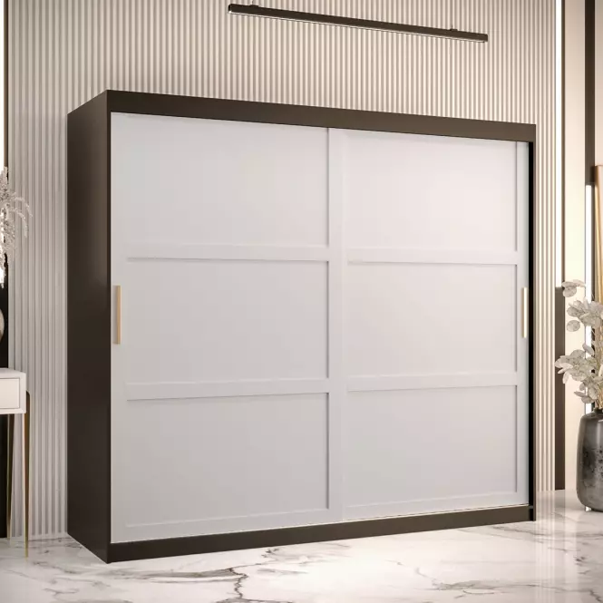Szafa Amiro 1 200 czarny/biały