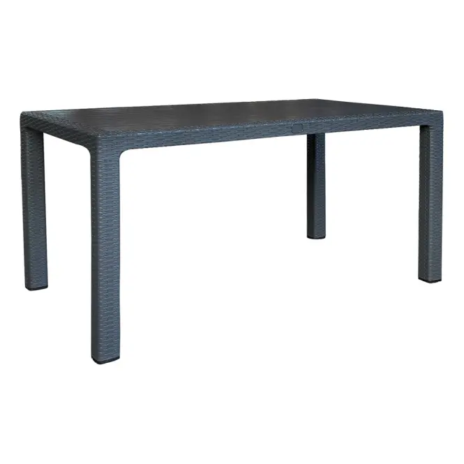 Stół ogrodowy Infinitty plastikowy prostokatny szary 140x90 cm