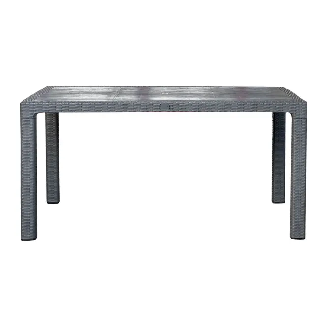 Stół ogrodowy Infinitty plastikowy prostokatny szary 140x90 cm
