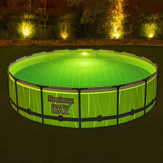 Basen stelażowy okrągły 4.57x1.07m+Led 561GD