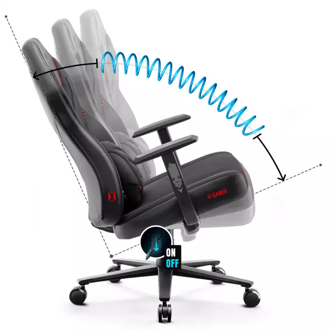 Fotel Gamingowy Dziecięcy Diablo X-Gamer 2.0 Darl Obsidian