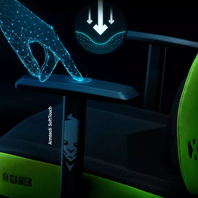 Fotel Gamingowy Dziecięcy Diablo X-Gamer 2.0 Green Emerald