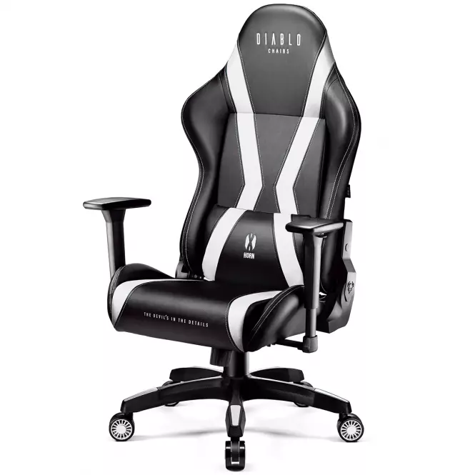 Fotel Gamingowy King Diablo X-Horn 2.0 Czarny/Biały