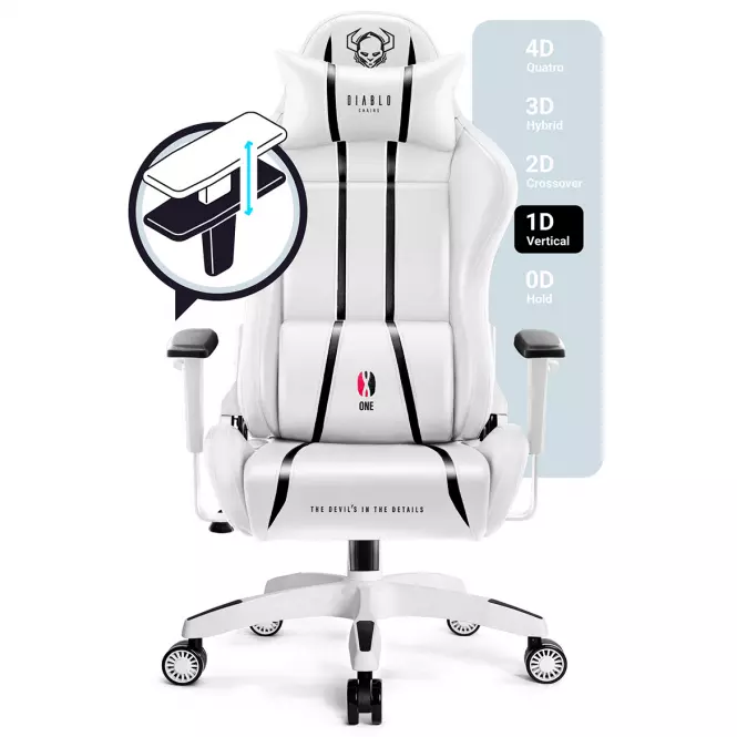 Fotel Gamingowy Normal Diablo X-One 2.0 Biały/Czarny