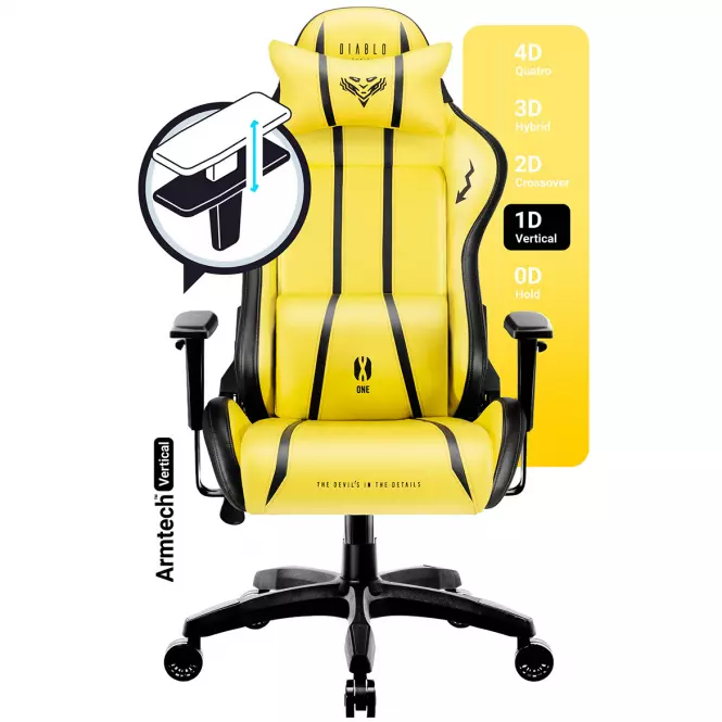 Fotel Gamingowy Normal Diablo X-One 2.0  Electric Yellow