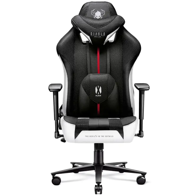 Fotel Gamingowy King  Diablo X-Player 2.0 Biały/Czarny