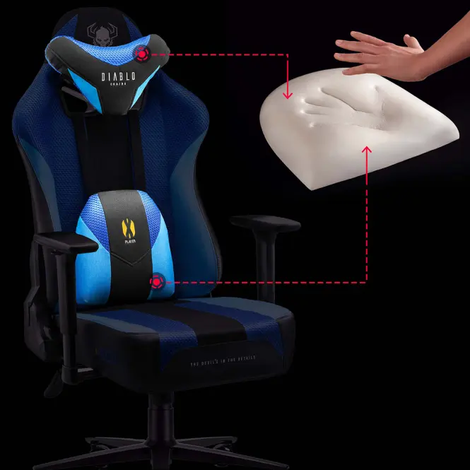 Fotel Gamingowy King  Diablo X-Player 2.0 Frost Black