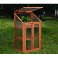 Szklarnia drewniana 10779-QS19 brązowa 69X49X120 cm