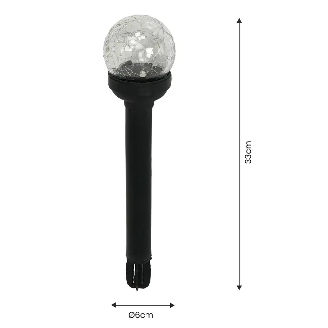 Lampa solarna KULKA 6CM RGB EKO0602