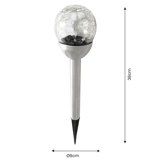 Lampa solarna INOX 8CM CRACK EKO0609