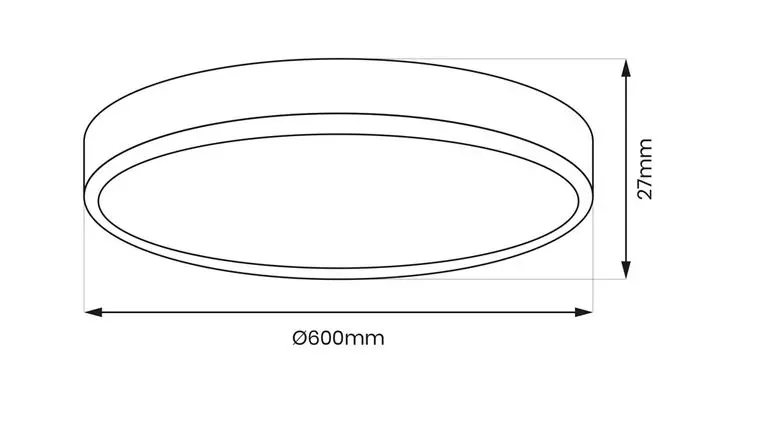 Plafon LED MAQ 50W czarny ML0442