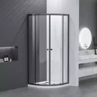 Kabina prysznicowa półokrągła Uni 80x80x185 black