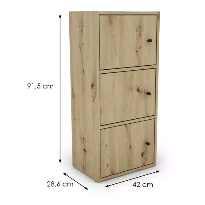 Regał KIKI artisan 2 półki 3 drzwi