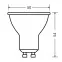 Żarówka LED OSRAM GU10 6,9W 2700K 3 szt,3
