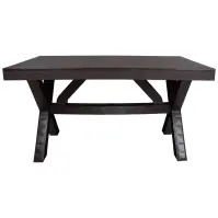 Stół ogrodowy Rustic plastikowy brązowy 80x140 cm