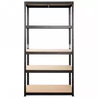 Regał metalowy magazynowy czarny 179x80x40cm – 5 półek/200kg