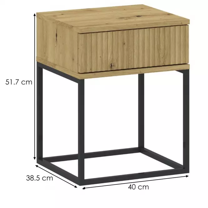 Szafka nocna 1S niska-40 bez uchwytów artisan