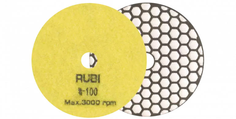 RUBI  nakładna diamentowa do polerowania na sucho 100mm gradacja 100