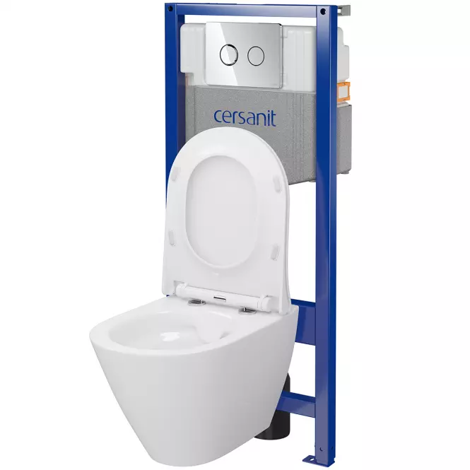 Zestaw podtynkowy City Oval B988 przycisk chrom kółko pneumatyczny