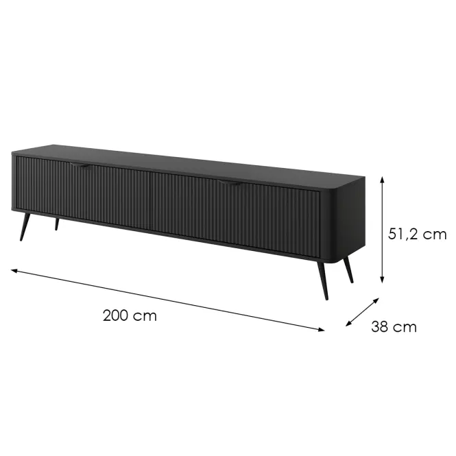 Szafka RTV Lante RTV E 200 2d D3s Black
