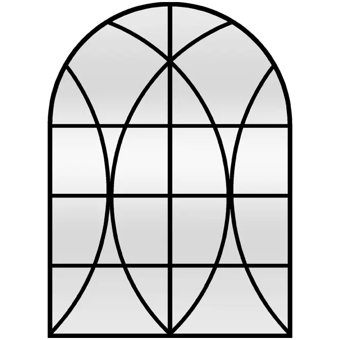 Lustro dekoracyjne witraż black 68 X 94