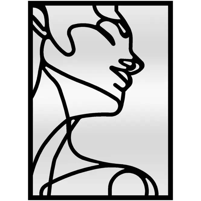Lustro dekoracyjne woman black 68 x 94 TY006