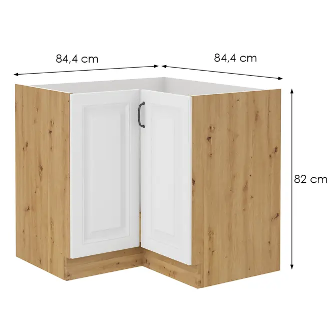 Szafka Kuchenna Stilo Biały/Artisan 90x90 Nd 2f Bb