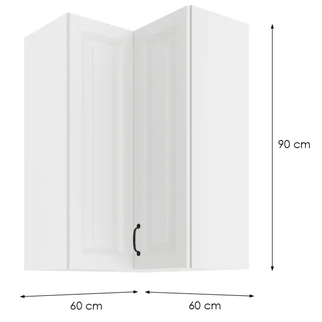Szafka kuchenna STILO BIAŁY/BIAŁY 60X60 GN-90 2F (90°),2