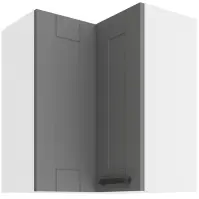 Szafka kuchenna LUNA DUSTGREY/BIAŁY 60X60 GN-72 2F (90°)