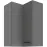 Szafka kuchenna NESSA ANTRACYT 60X60 GN-90 2F (90°)