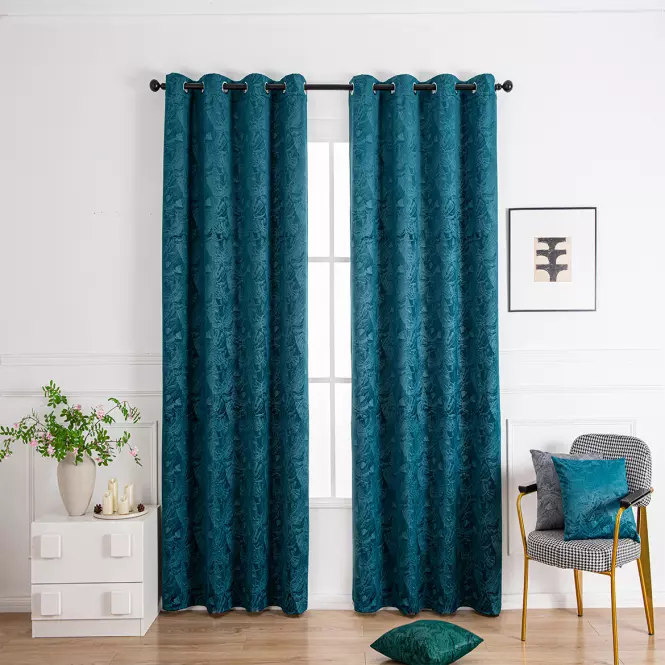 Zasłona na przelotkach Velvet PB2327/240G/M2/15 140x250 cm morski