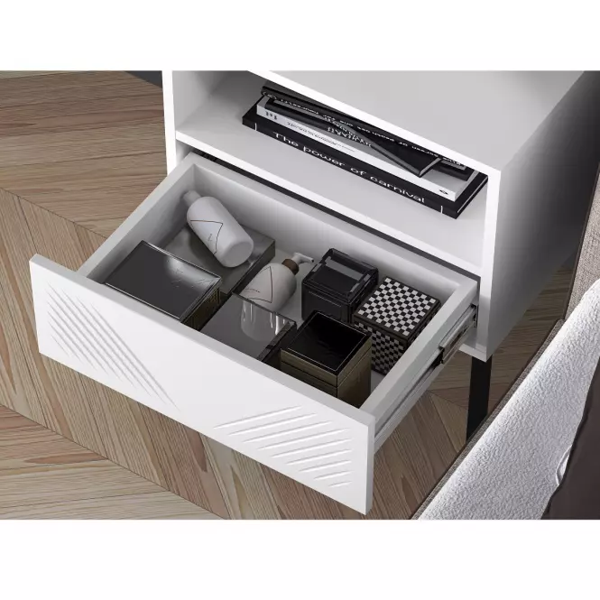 Szafka Nocna Clearing 05 biały/złota