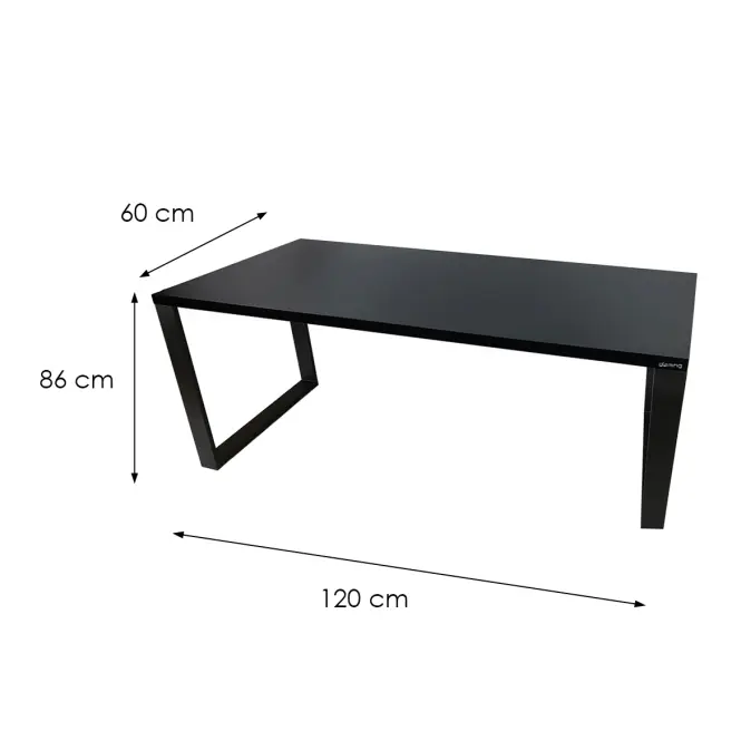 Biurko Gamingowe Top Loft Czarne 120x60x2.8 Model 0