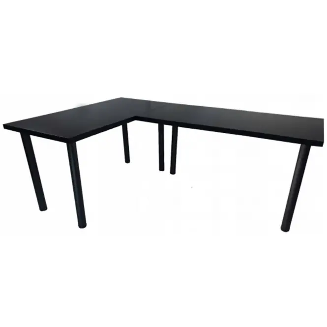 Biurko Gamingowe Narożne Top Czarne 180x120x2.8 Model 0