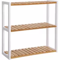 Regał dąb natrualny/biały 60X15X55