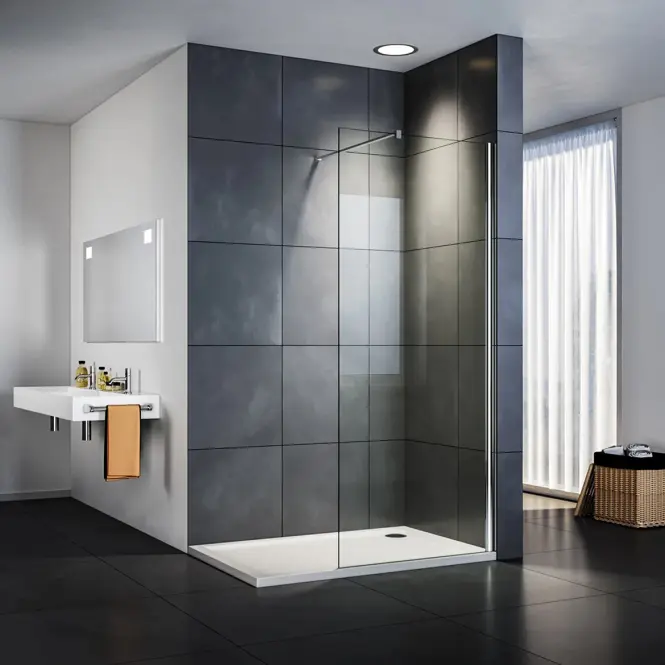 Ścianka Walk-In Soft 50x195 chrom