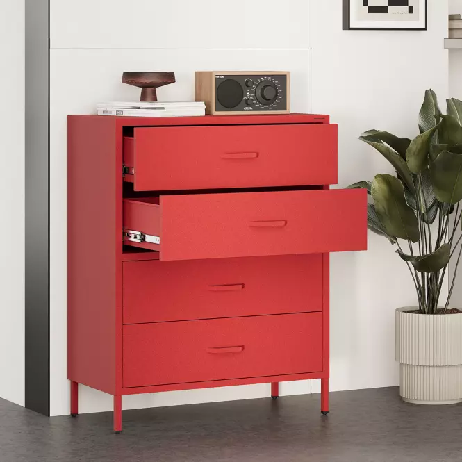Komoda Metalowa Carla Modern Red