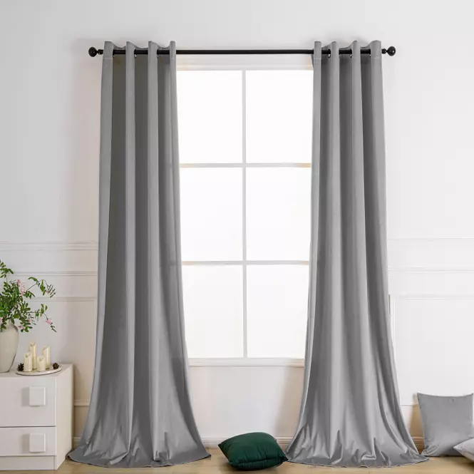 Zasłona na przelotkach VELVET PB103/200G/M2/45/140x250 cm srebrny
