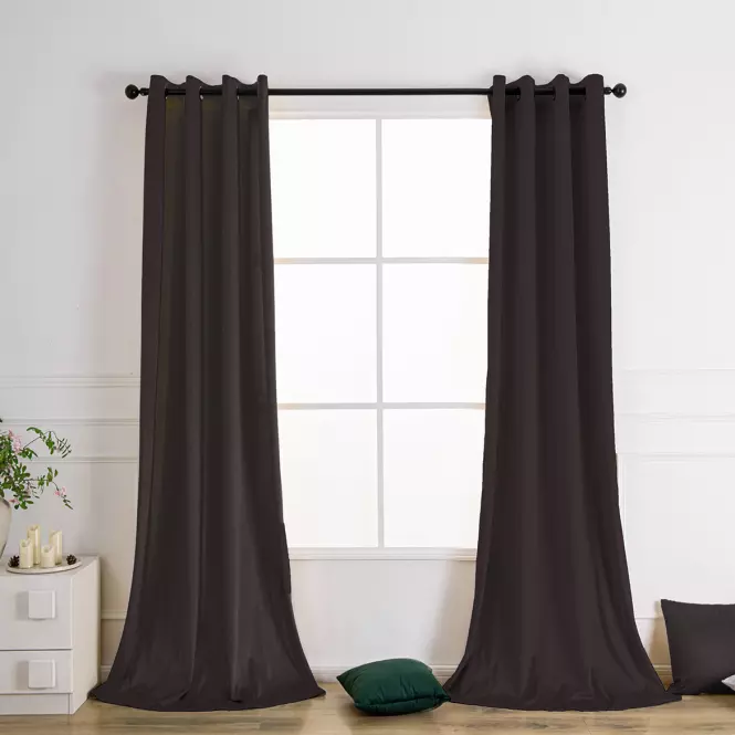 Zasłona na przelotkach VELVET PB103/200G/M2/6/140x250 cm brąz