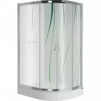 Kabina prysznicowa półokrągła KP4/TX5B 90/120 lewa W15 SB+BP+OBP 2EL Glass