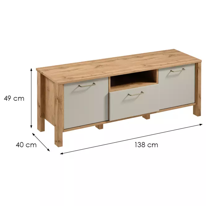 Szafka RTV Indygo 1S dąb wotan-beige,2