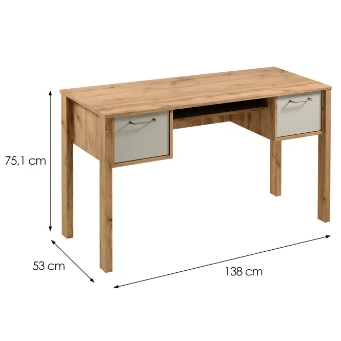 Biurko Indygo B2S dąb wotan-beige