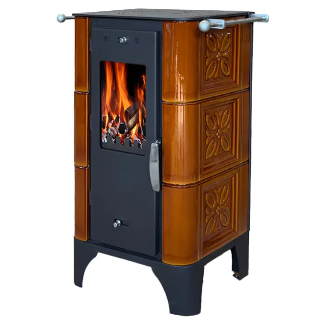 Piec stalowo-kaflowy Bellino Goldbrown 6 kW