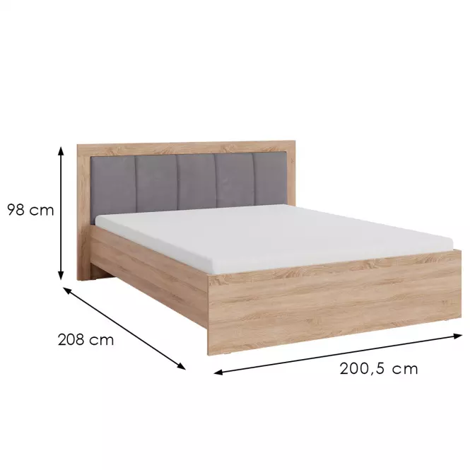 Łóżko Smart SR6 180 dąb sonoma/biały,2