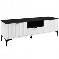 Stolik RTV Fabio 2D1S blat czarny